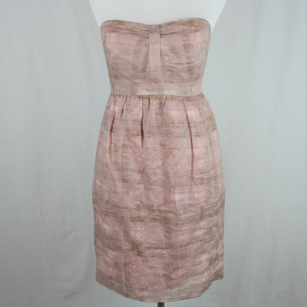 Ann Talor LOFT 100% Linen Strapless Dress